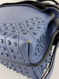 Black / Blue Calf Leather Medium Wave Bag - Glampot