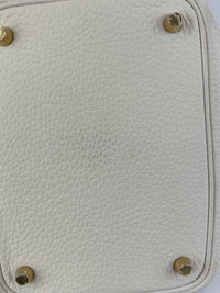 Hermès New White Picotin 18 Clemence Leather Gold Hardware - Glampot