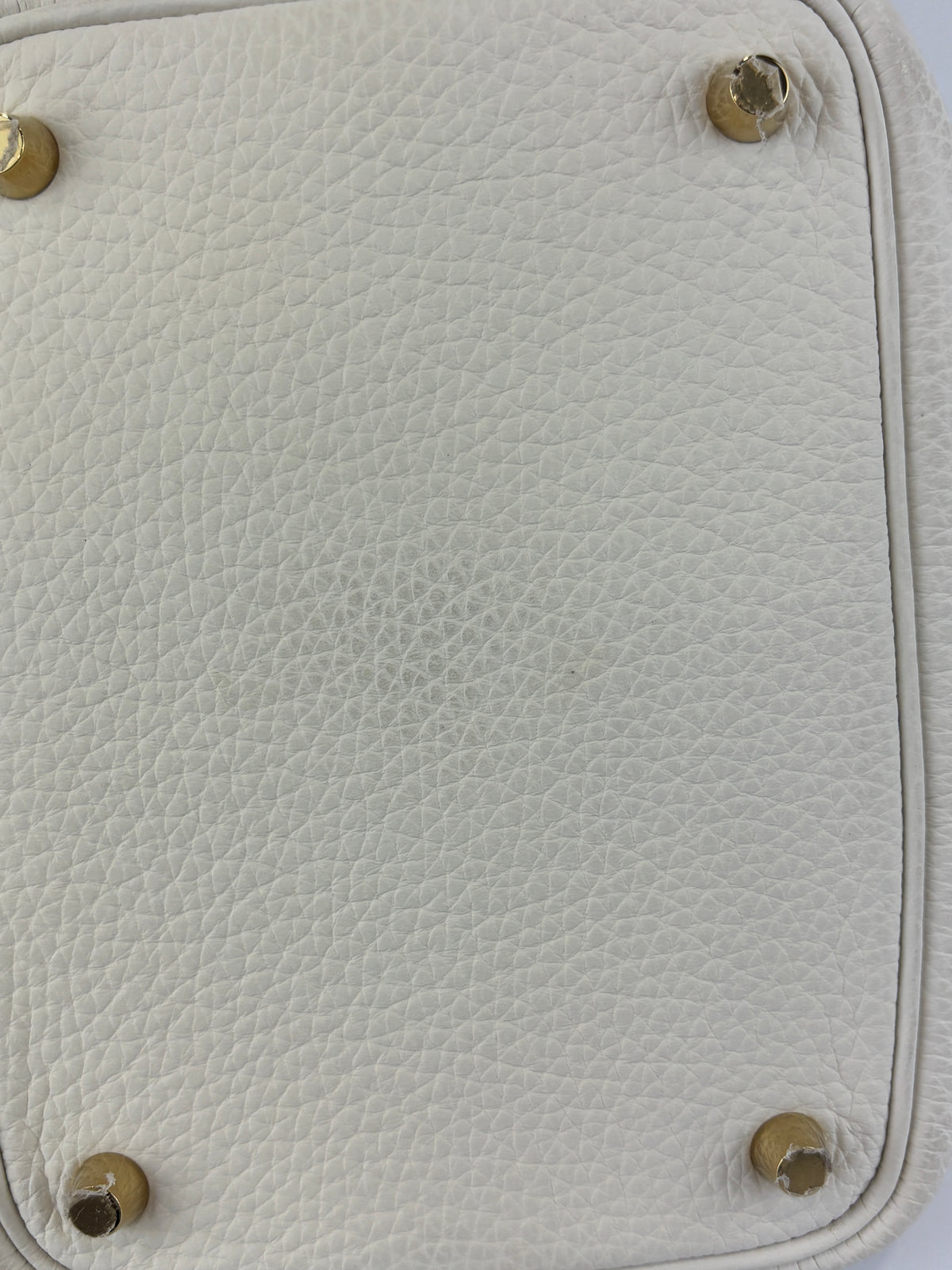 Hermès New White Picotin 18 Clemence Leather Gold Hardware - Glampot