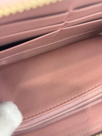 Gucci Microguccissima Zip Around Long Wallet in Dusty Pink - Glampot