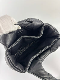 1BG413 Medium Padded Soft Nappa Leather Bag Black - Glampot