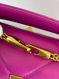 Roman Stud Medium Chain Bag Pink - Glampot