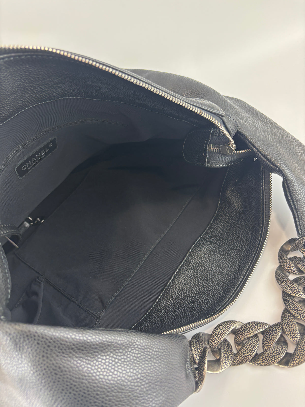 Chanel 31 Hobo in Black Caviar Antique Chain - Glampot
