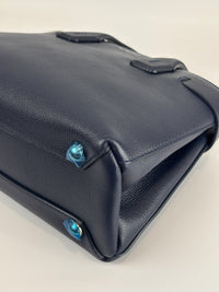 Small Banner Tote in Navy Blue - Glampot