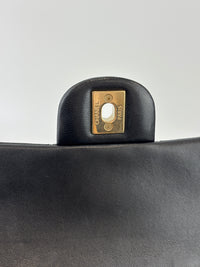 Chanel AS2431 Mini Rectangular Flap Bag with Top Handle in Black Lambskin LGHW - Glampot