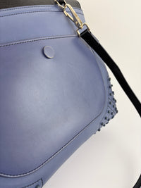 Black / Blue Calf Leather Medium Wave Bag - Glampot
