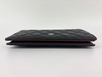 Chanel Bi-fold Yen Wallet in Black Lambskin SHW - Glampot