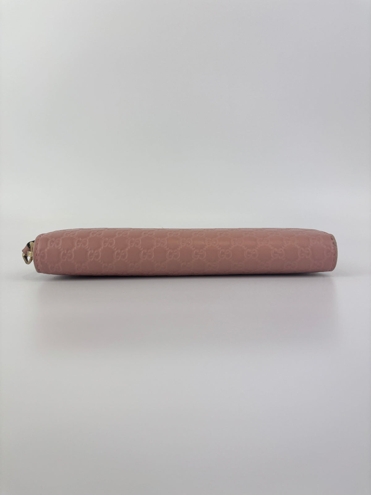 Gucci Microguccissima Zip Around Long Wallet in Dusty Pink - Glampot