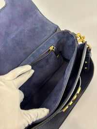 Dior Dio(r)evolution Flap Bag in Navy Calfskin GHW - Glampot