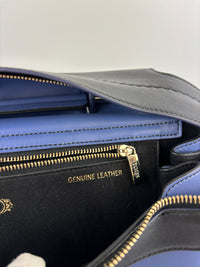 Black / Blue Calf Leather Medium Wave Bag - Glampot
