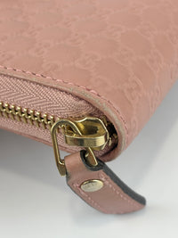 Gucci Microguccissima Zip Around Long Wallet in Dusty Pink - Glampot