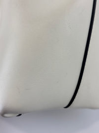 Jimmy Choo Small Bon Bon Leather Bucket Bag in White - Glampot