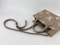 Louis Vuitton OnTheGo PM Bicolour Monogram Empreinte Tourterelle/Creme - Glampot