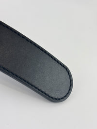 Gucci GG Marmont Slim Leather Belt in Black Size 85 - Glampot