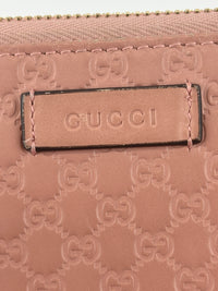 Gucci Microguccissima Zip Around Long Wallet in Dusty Pink - Glampot
