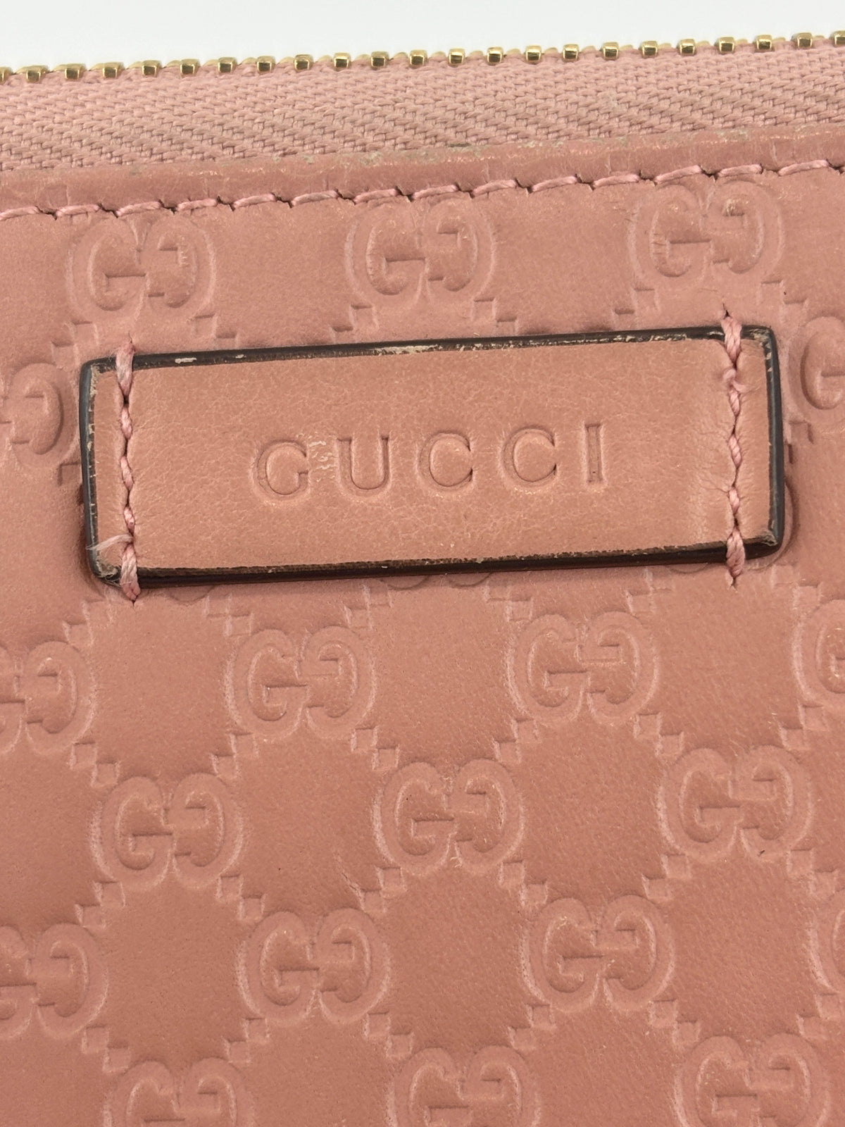 Gucci Microguccissima Zip Around Long Wallet in Dusty Pink - Glampot