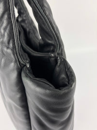 1BG413 Medium Padded Soft Nappa Leather Bag Black - Glampot