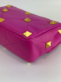 Roman Stud Medium Chain Bag Pink - Glampot