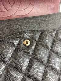Maxi Classic Double Flap Bag Black Caviar Leather SHW - Glampot