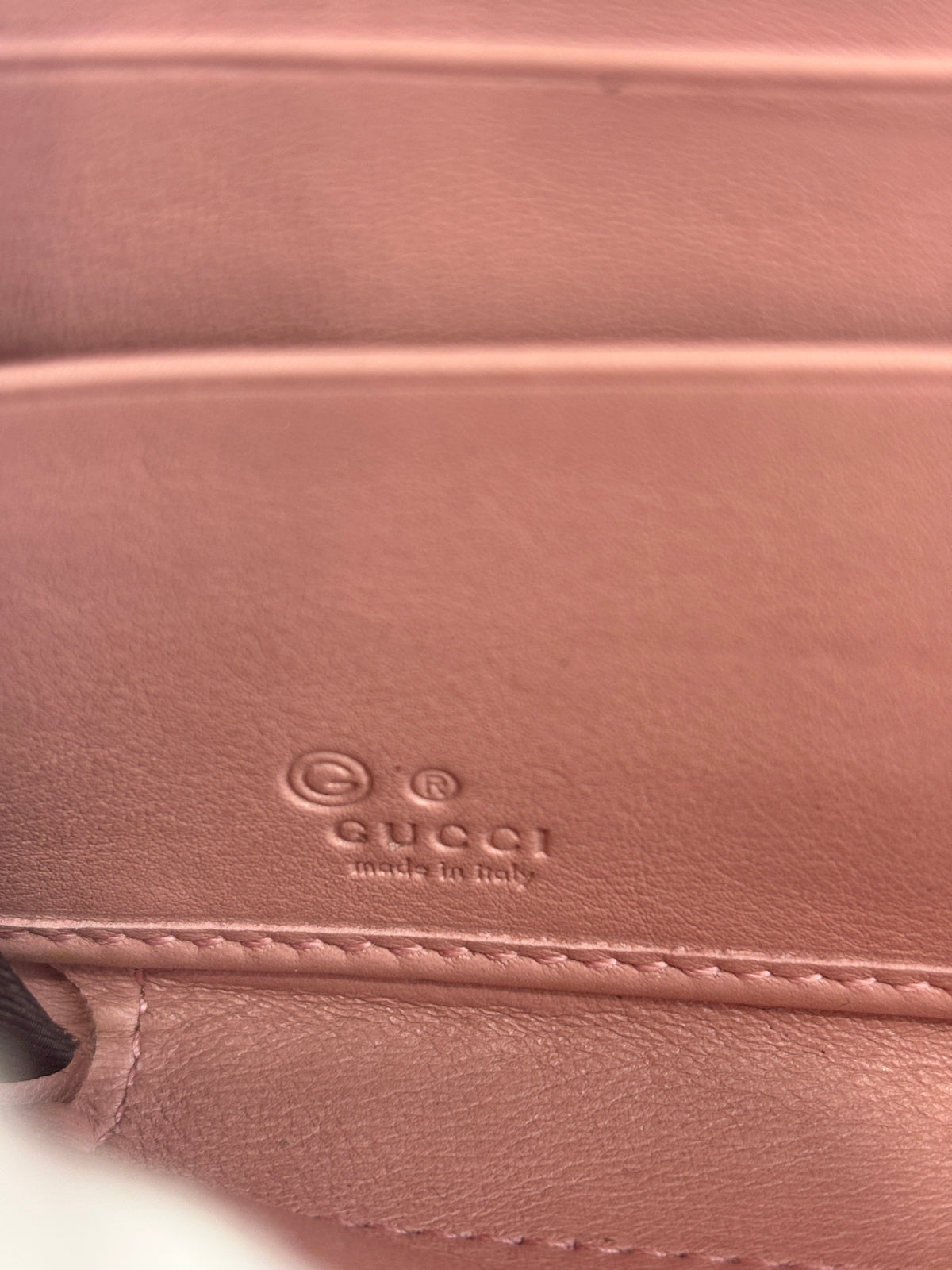 Gucci Microguccissima Zip Around Long Wallet in Dusty Pink - Glampot