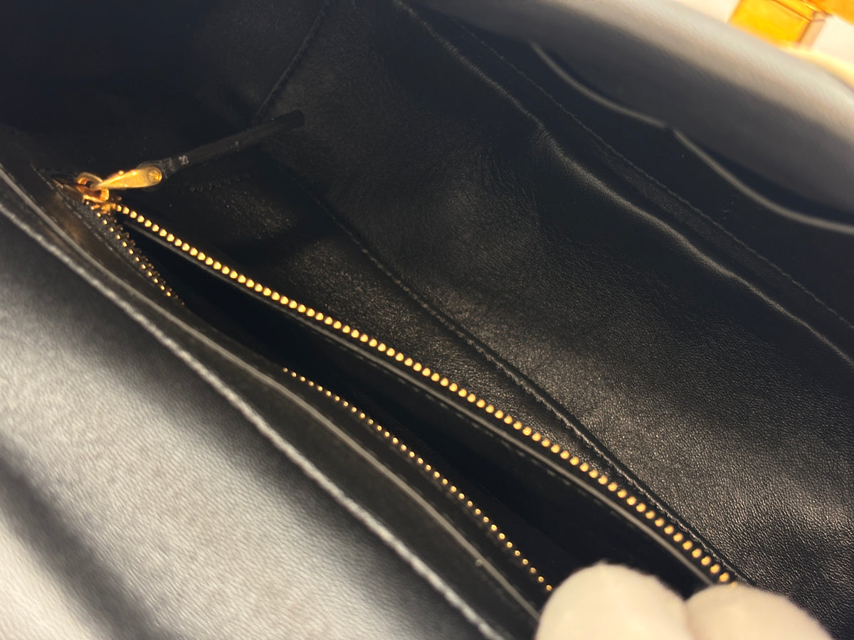 Roman Stud Chain Bag Black / White - Glampot