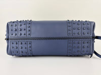Black / Blue Calf Leather Medium Wave Bag - Glampot