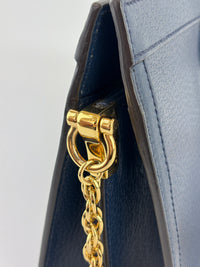 Gucci Ophidia Small Chain GG Web Shoulder Bag in Navy Calfskin - Glampot