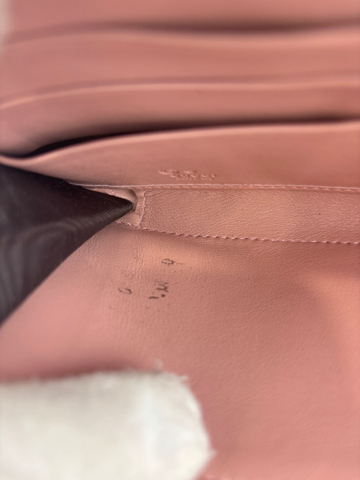 Gucci Microguccissima Zip Around Long Wallet in Dusty Pink - Glampot