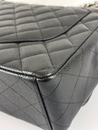 Maxi Classic Double Flap Bag Black Caviar Leather SHW - Glampot