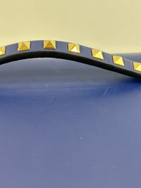 Valentino Garavani Rockstud Clutch in Navy - Glampot