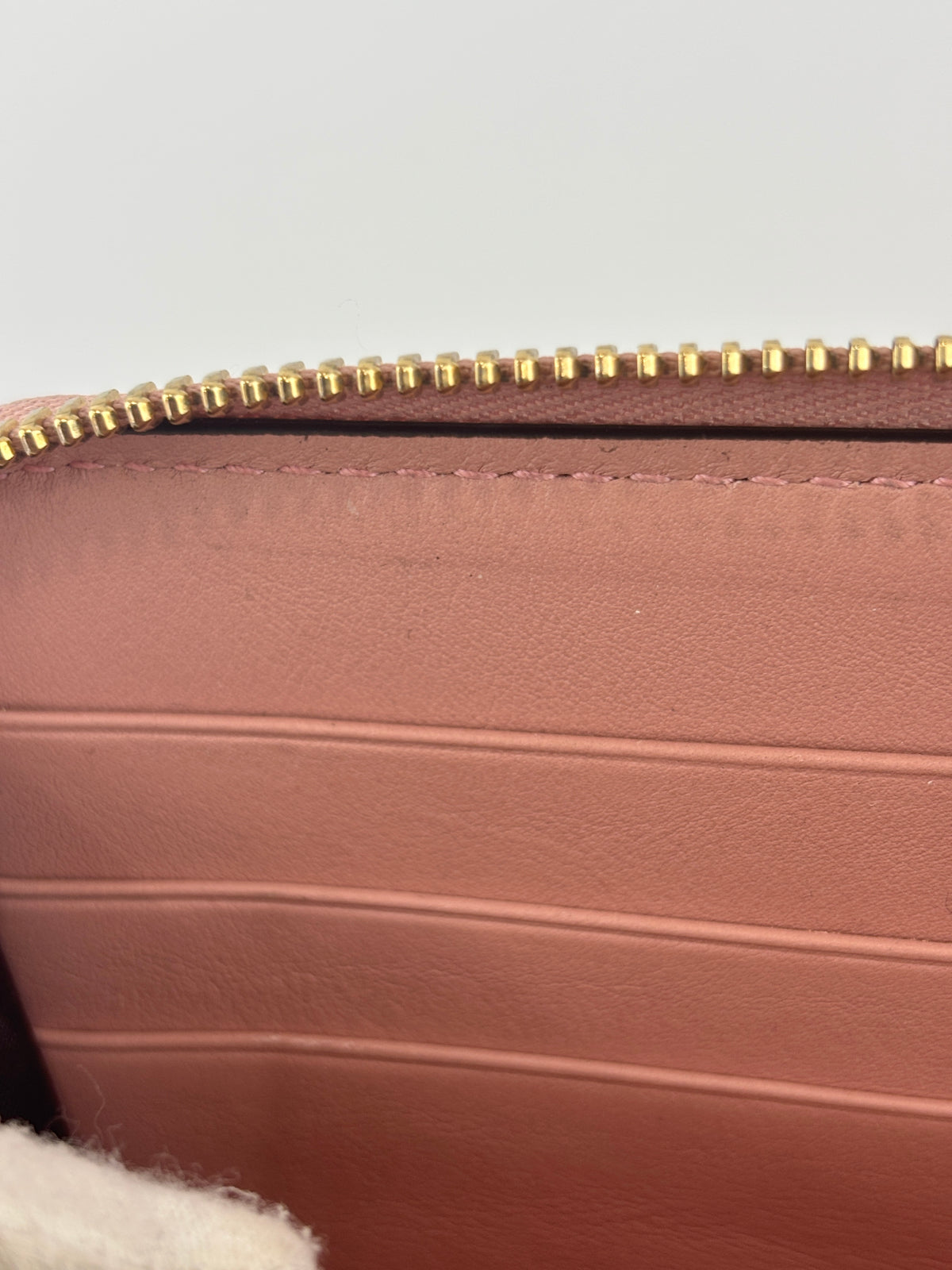 Gucci Microguccissima Zip Around Long Wallet in Dusty Pink - Glampot