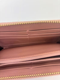Gucci Microguccissima Zip Around Long Wallet in Dusty Pink - Glampot