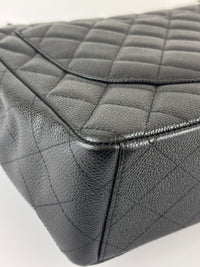 Maxi Classic Double Flap Bag Black Caviar Leather SHW - Glampot