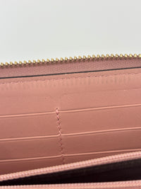 Gucci Microguccissima Zip Around Long Wallet in Dusty Pink - Glampot