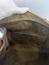 Small Smooth Blue Calfskin Tricolor Ring Bag - Glampot