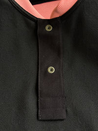 768579 GG Detail Jacquard Polo Shirt with Pink / Green Collar Size M - Glampot