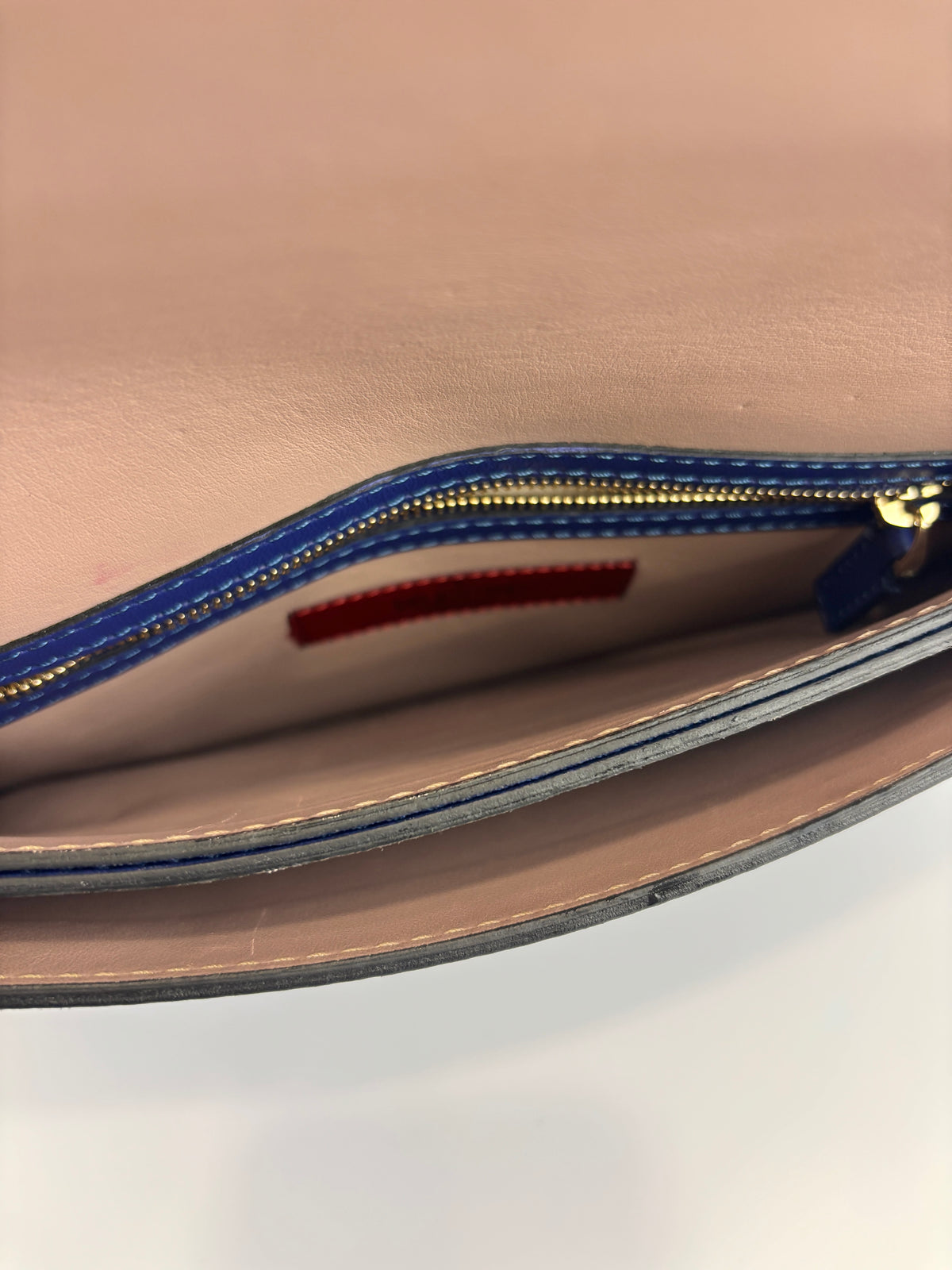 Valentino Garavani Rockstud Clutch in Navy - Glampot