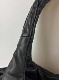 1BG413 Medium Padded Soft Nappa Leather Bag Black - Glampot