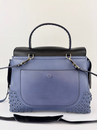 Black / Blue Calf Leather Medium Wave Bag - Glampot