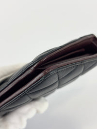 Chanel Bi-fold Yen Wallet in Black Lambskin SHW - Glampot