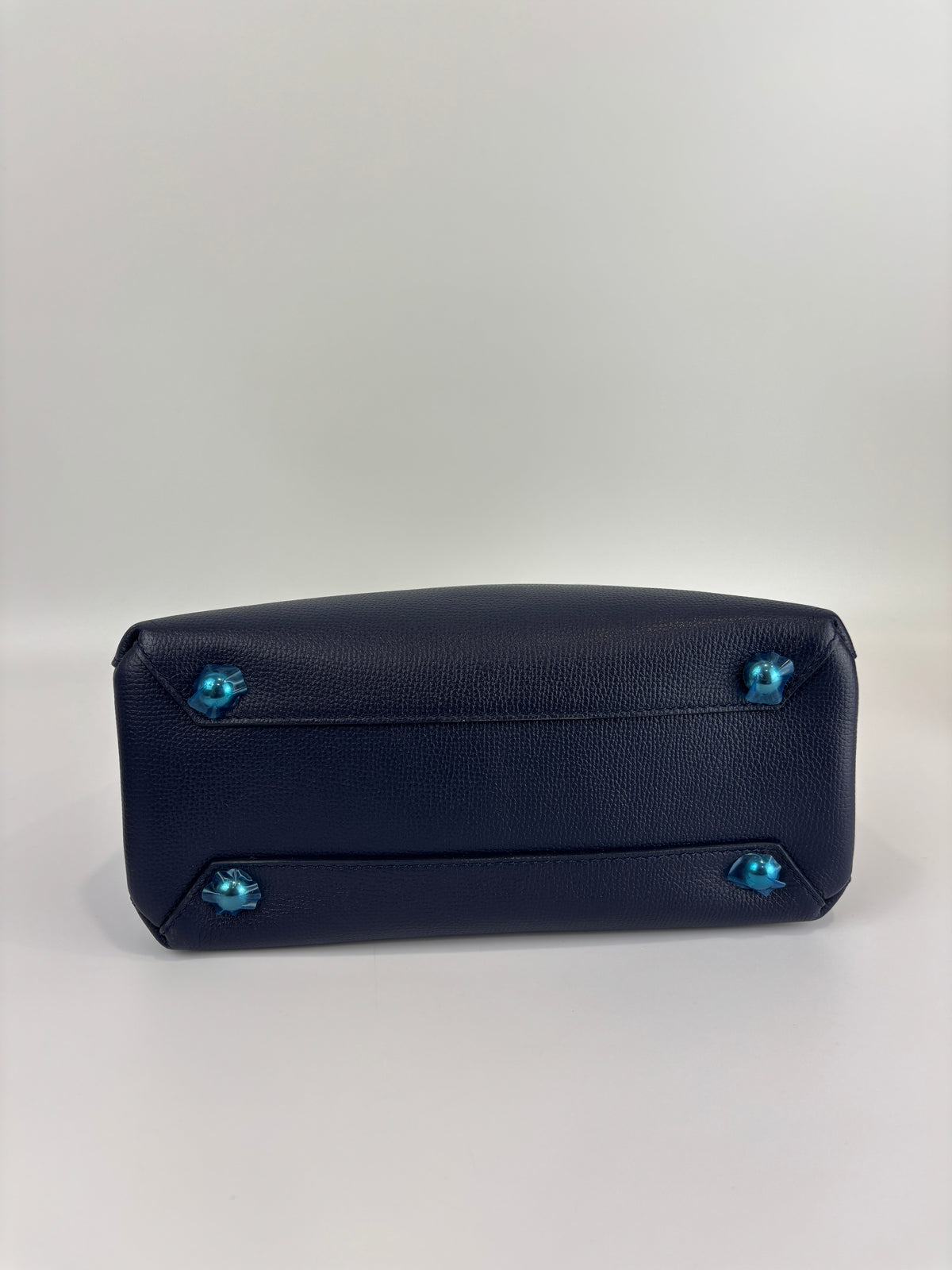 Small Banner Tote in Navy Blue - Glampot