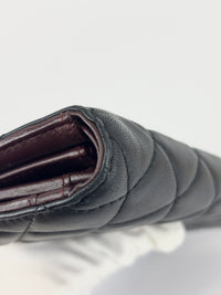 Chanel Bi-fold Yen Wallet in Black Lambskin SHW - Glampot