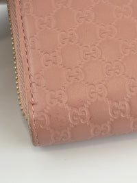 Gucci Microguccissima Zip Around Long Wallet in Dusty Pink - Glampot