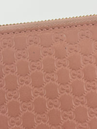 Gucci Microguccissima Zip Around Long Wallet in Dusty Pink - Glampot