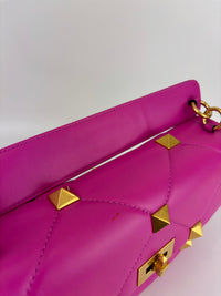Roman Stud Medium Chain Bag Pink - Glampot