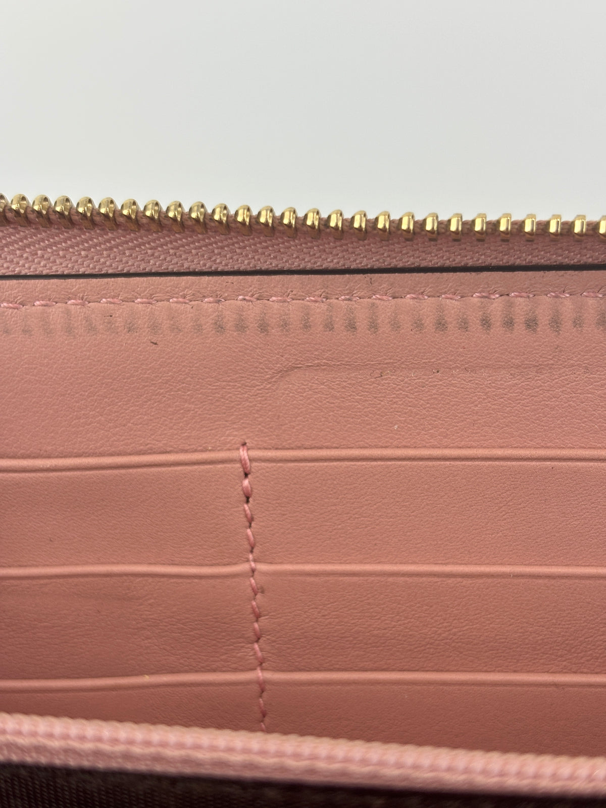 Gucci Microguccissima Zip Around Long Wallet in Dusty Pink - Glampot