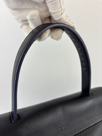 Black / Blue Calf Leather Medium Wave Bag - Glampot