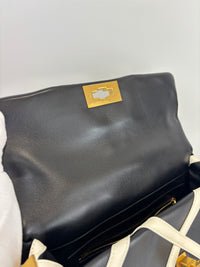 Roman Stud Chain Bag Black / White - Glampot