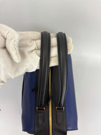 Small Smooth Blue Calfskin Tricolor Ring Bag - Glampot