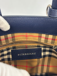 Small Banner Tote in Navy Blue - Glampot
